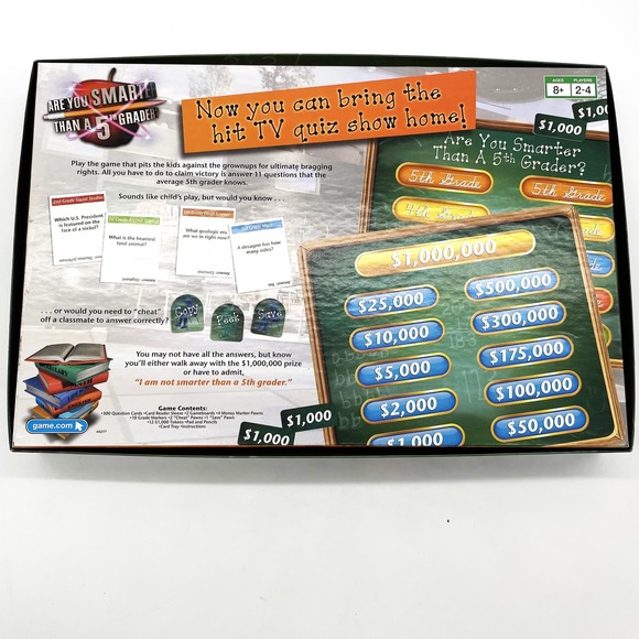 Parker Brothers Are You Smarter Than A 5th Grader Board Game Complete Ages 8+ - Picture 2 of 5